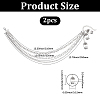 Multilayer Alloy Shoe Decoration Chain AJEW-WH20006-171-2