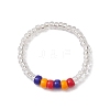 5Pcs Glass Seed Beads Stretch Rings for Women RJEW-JR00734-4