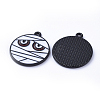 Gunmetal Plated Alloy Enamel Pendants ENAM-D040-D01-B-2