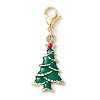 10Pcs Christmas Tree Alloy Enamel Pendant Decorations HJEW-JM02550-4