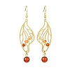 Natural Mixed Gemstone Beaded Dangle Earrings EJEW-TA00384-01-1