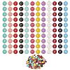 120Pcs 12 Colors Golden Plated Alloy Charms ENAM-SZ0001-64F-1