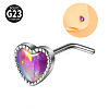 G23 Titanium & Imitation Opal L-Shaped Nose Rings WG62851-04-1