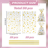 50Pcs 2 Styles Gold Stamping Star OPP Cellophane Gift Bags ABAG-LP0001-54-2