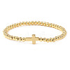 Brass & 304 Stainless Steel Beads Stretch Bracelets Set EI7625-3-1