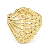 Hollow Brass Adjustable Rings RJEW-P127-06G-2