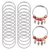 24Pcs 304 Stainless Steel Twisted Rope Shape Bangles for Women BJEW-HS0001-02-1