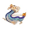 Dragon Alloy Rhinestones Brooches JEWB-S022-09B-2