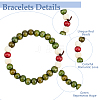 FIBLOOM 15Pcs 15 Style Round & Column & Disc Wood Beaded Stretch Bracelets Set BJEW-FI0001-26-4