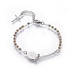 201 Stainless Steel Charm Bracelets BJEW-P258-15-2