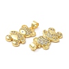 Brass Micro Pave Cubic Zirconia Pendants KK-M249-08G-2