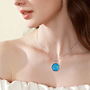2Pcs 925 Sterling Silver Pendant Cabochon Settings STER-PH0003-98-5