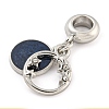 Rack Plating Alloy Enamel Flat Round with Star European Dangle Charms FIND-B034-08P-01-2