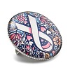 Breast Cancer Awareness Ribbon Glass Brooches JEWB-L019-01I-2
