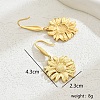 Stainless Steel Flower Dangle Earrings PY2290-3