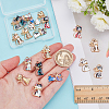 20Pcs 10 Colors Alloy Enamel Pendants ENAM-ME0001-22-3