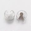 Brass Crimp Beads Covers KK-G017-S-NF-2