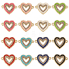 32Pcs 8 Colors Alloy Enamel Connector Charms FIND-TA0003-57-2