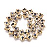 Electroplate Glass Beads Strands EGLA-T021-24C-2