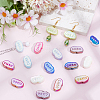 40Pcs UV Plating Luminous Acrylic Beads OACR-PA0001-43-4