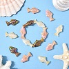20Pcs Plating Opaque Acrylic Beads MACR-YW0004-12-2