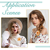 6Pcs Flower Cloth Brooches for Backpack Clothes Wedding Party JEWB-FH0002-38A-6