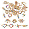 28Pcs 7 Styles Alloy Colorful Enamel Connector Charms FIND-TA0002-46-9