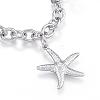 Tarnish Resistant 304 Stainless Steel Charm Bracelets BJEW-G544-05P-2