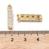 925 Sterling Silver Cubic Zirconia Twister Clasps STER-WH0007-28A-G-4