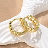 Heart Brass Hoop Earrings EJEW-F359-10G-01-4