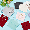  12Pcs 6 Colors Square Velvet Jewelry Bags TP-NB0001-60-5