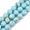 Synthetic Turquoise and Sea Shell Assembled Graduated Beads Strands GG-CBA2AE1-A07-D-2
