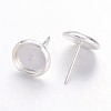 Brass Stud Earring Settings LS-IFIN-Q006-S-2