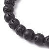 2Pcs Natural & Synthetic Mixed Gemstone Round Beads Stretch Bracelets for Men Women BJEW-JB12513-5