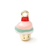Brass Enamel Pendants KK-CBA260B-14C-G-1
