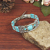 Synthetic Turquoise Beaded Bangles for Women WG1DBAC-01-1