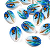 Printed Cowrie Shell Beads SSHEL-T013-01B-1