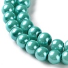 Baking Painted Pearlized Glass Pearl Round Bead Strands HY-XCP0001-18-3