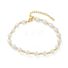 ABS Imitation Pearl Round Beads Bracelets for Women BJEW-M104-01G-2