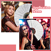 1Pc Bamboo with Oxford Fabric Glitter Powder Folding Fans AJEW-SP0003-77C-6