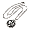 Witch Knot 304 Stainless Steel Enamel Pendant Necklaces NJEW-D066-03P-1
