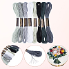 24 Skeins 3Bags 6-Ply Polyester Embroidery Floss OCOR-CY0003-43A-6