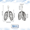 Alloy Rib Skeleton Pendants Decoration HJEW-PH01451-2