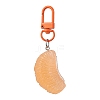 Resin Orange Pendant Decorations HJEW-JM02546-4