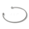 304 Stainless Steel Cuff Bangles for Women BJEW-B104-27P-2