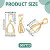 50Pcs Brass Pinch Bails KK-UN0005-32-3