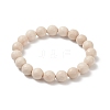 Natural Fossil Bead Stretch Bracelets BJEW-K212-C-015-1