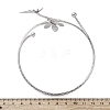 Flower Alloy Arm Cuff Bangles for Girl Women AJEW-A063-01G-P-5