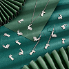 Unicraftale 20Pcs 2 Style 201 Stainless Steel Bunny Pendants STAS-UN0052-01-2