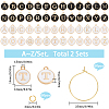 SUNNYCLUE DIY Initial Letter A~Z Alphabet Brass Enamel Wine Glass Charm Rings Making Kit DIY-SC0024-58-2